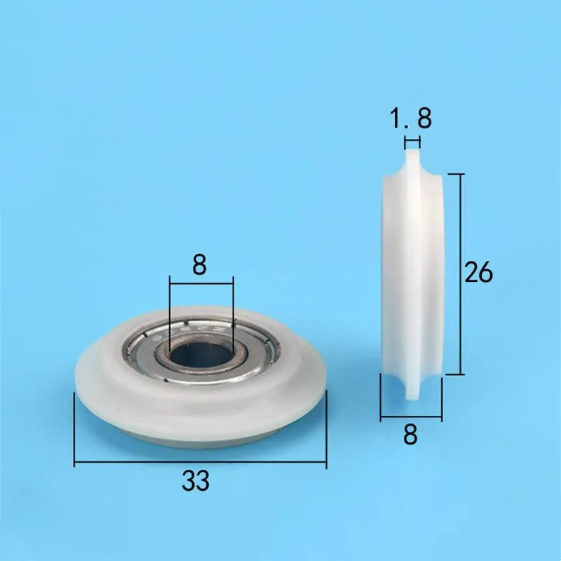 10pcs/50pcs 8*33*8mm POM Plastic Coating Convex Y Type Groove Pulley Guide Wheel 608ZZ 608 Roller 8x33x8mm Sliding Door