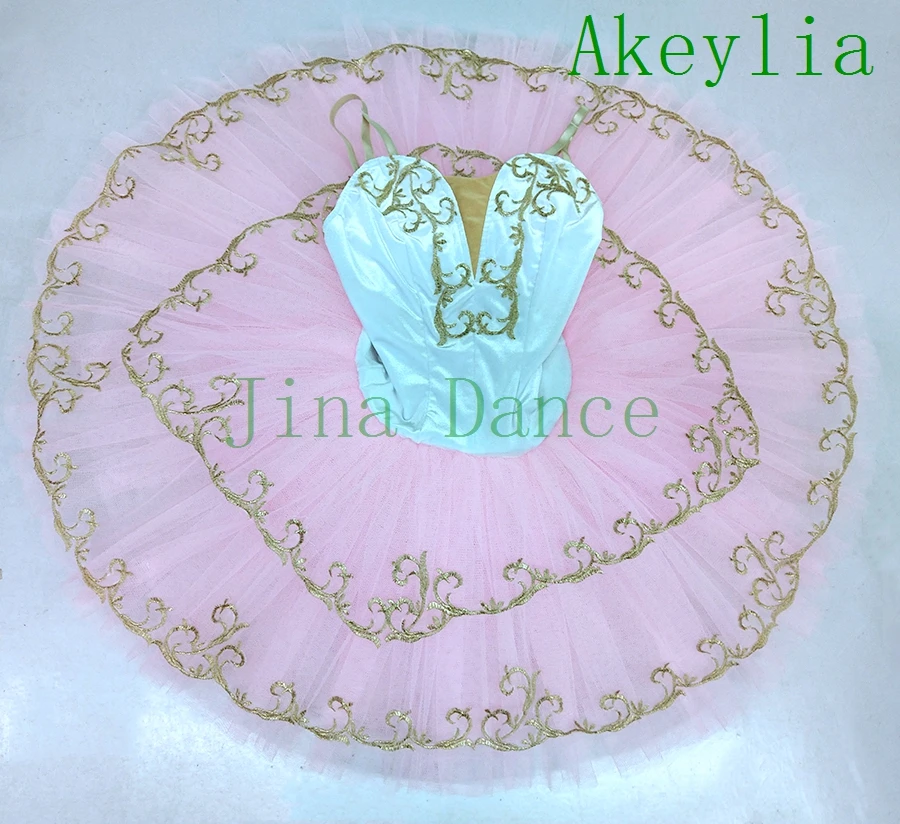 

white Pink Fairy Princess performance Tutu Women Ballet Pancake Costume Platter Bellrina Pink Tutu for child dance wear lilac