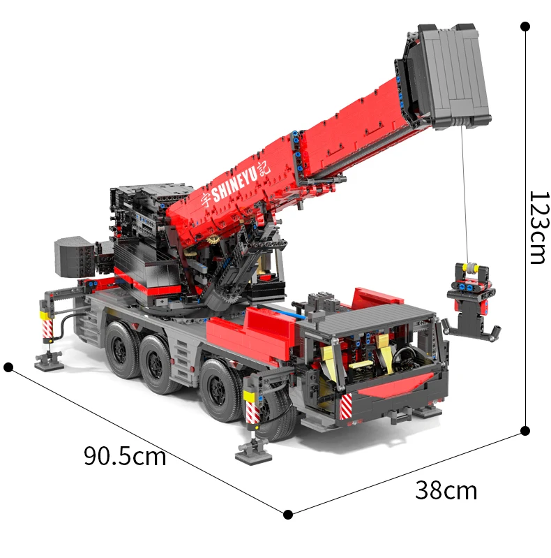 In Stock 22003 Crane High-Tech MOC APP RC Motorized Mobile Building Blocks Assembly Bricks Toys Kids Christmas Gifts