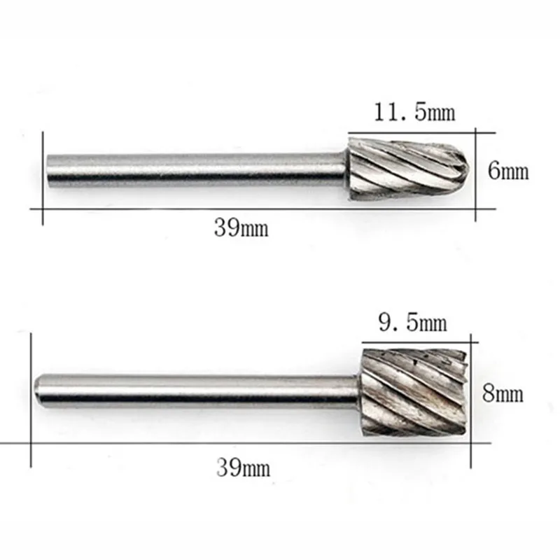 6Pcs HSS Routing Router Drill Bits Set Milling Cutter Rotary Burr Tool CNC Engraving Abrasive Tools Wood Metal Milling Cutter