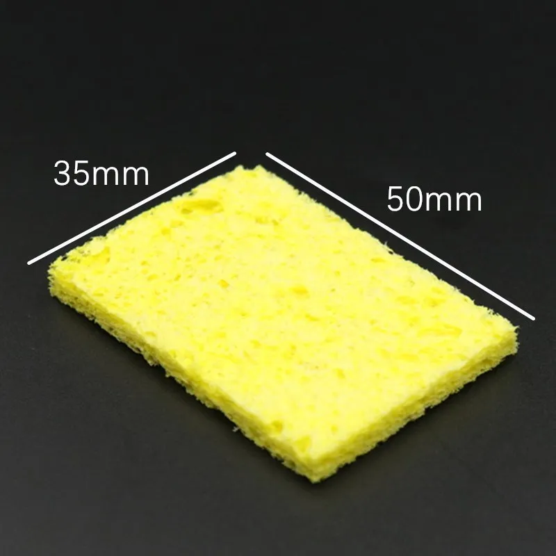 Reutilizável alta temperatura resistente soldagem esponja, suprimentos de limpeza, adequado para ferro de solda elétrica, 100pcs