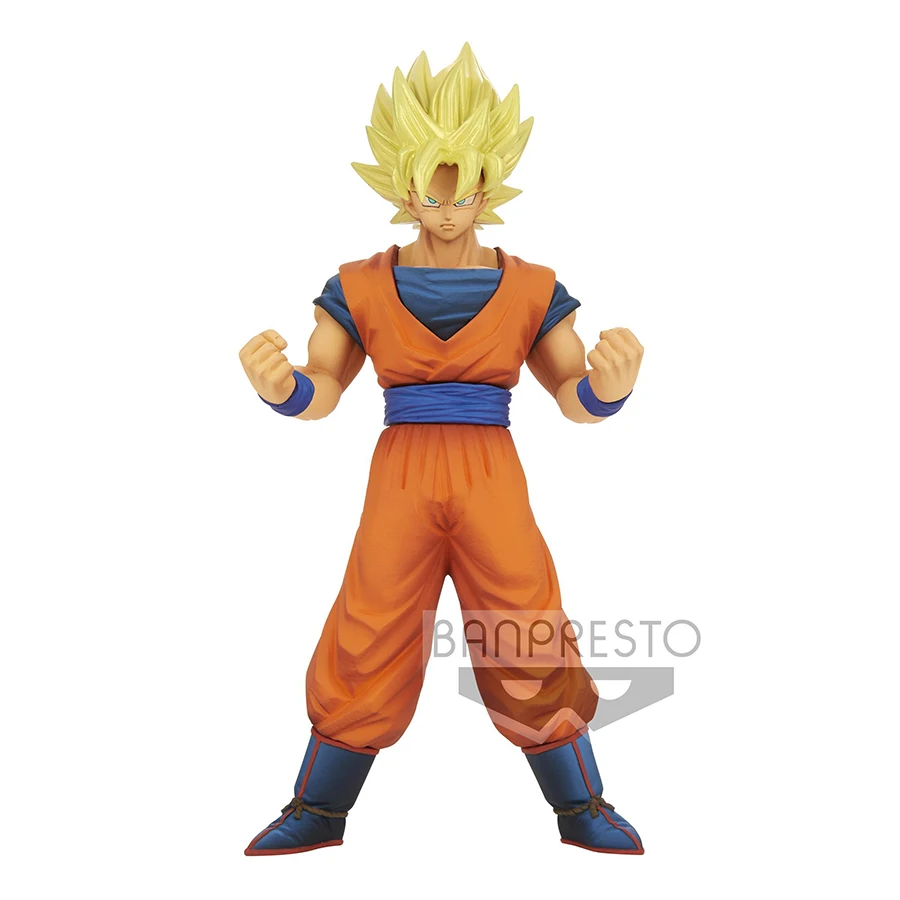 Original Banpresto D B Super Burning Fighters SSJ Goku PVC Action Figure Collectible Model Doll Toys Figurals Brinquedos