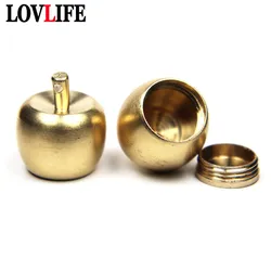 Brass Hollow Apple Shaped Keychain Pendant Jewelry Openable Car Key Ring Hanging DIY Keyring Charms Accessories Fashion Trinkets