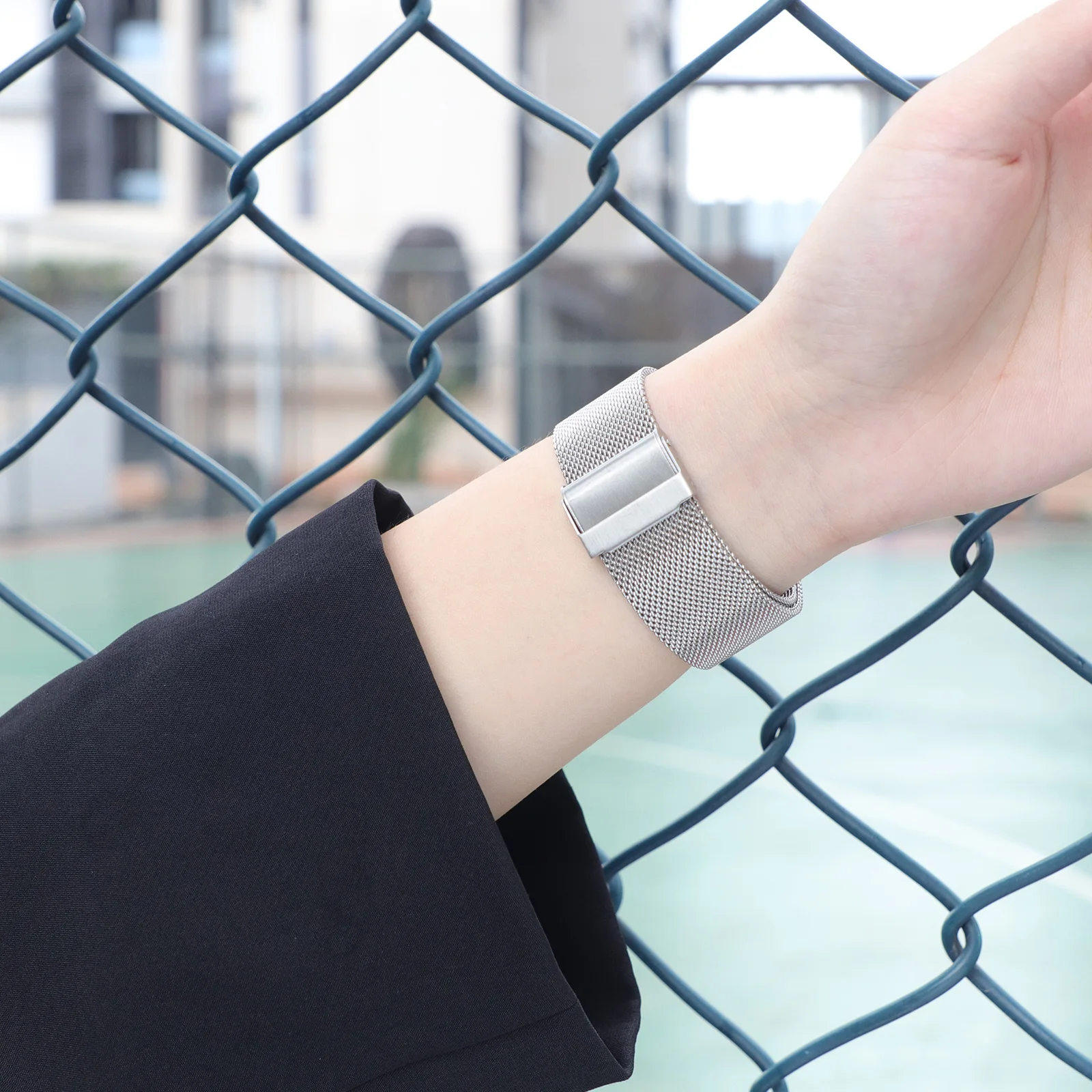 حزام ميلانيزي لساعة أبل الترا 3 2 49 ملم 44 ملم 42 46 44 40 41 45 38 ملم سوار معدني لسلسلة iwatch 11 10 9 7 SE 8 7