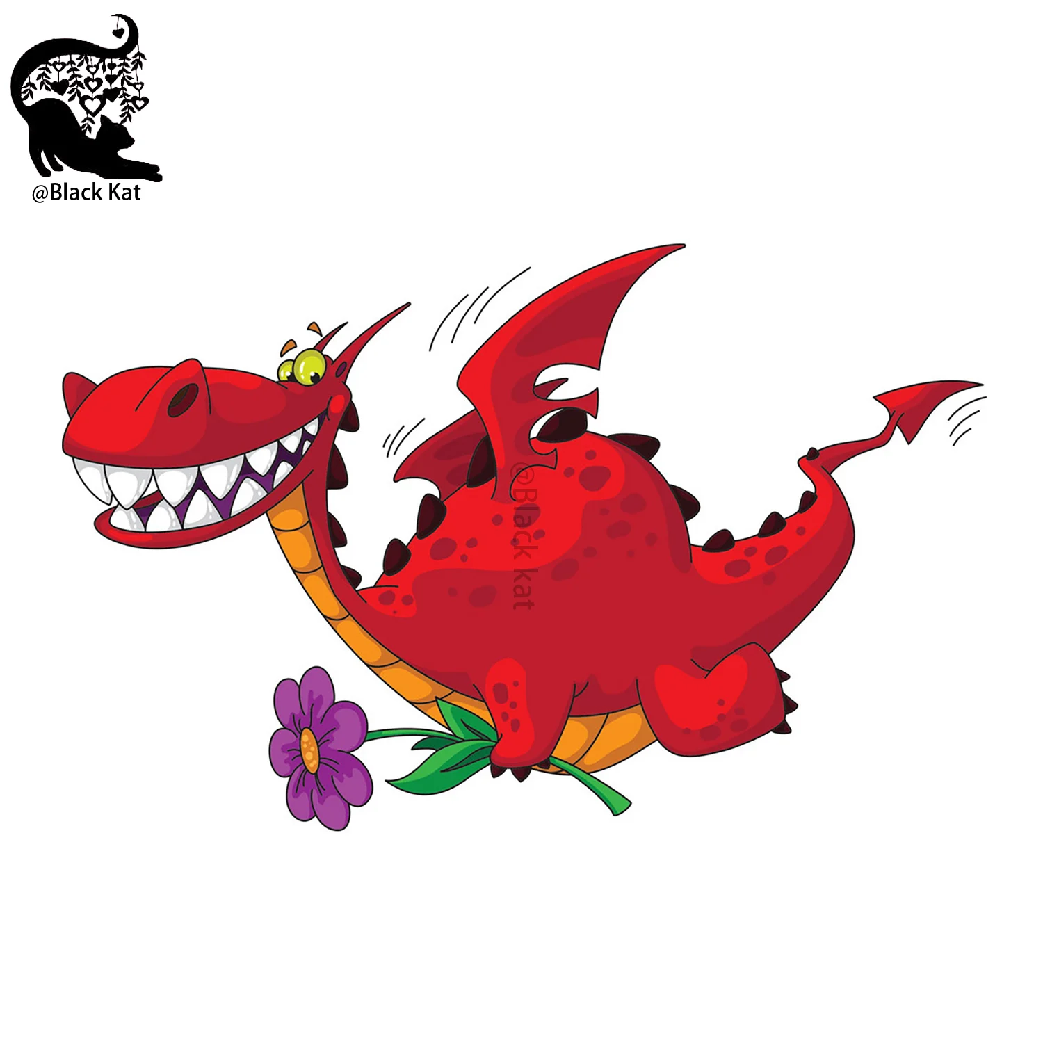 Lovely Flower Flying Red Dragon Cutting Dies Legendary Animals Stencil For Scrapbook Card Decorative