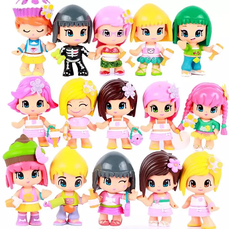 Different Cute Pinypons Detachable Toys Original Cartoon DIY Anime Action Figures Kids Birthday Gift Toys Gift 5~10pc/set