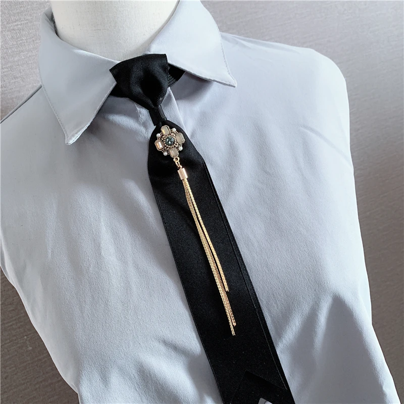 Free shipping New man Original mle female Ladies Tie Korean Lazy Small Tie Stewardess Uniform Accessories Shirt Stripe Bow Tie