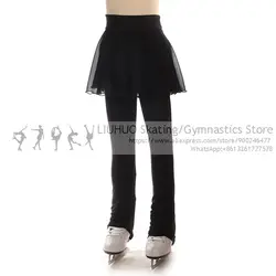 Figure Skating padded Pants skirt Girls Children thin fleece Competition leggings Women Skiing ice skating Trousers for training