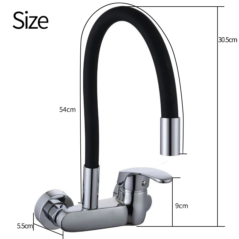 Becola-Chrome Kitchen Sink Mixer Tap, 360 rotação, água fria e quente, Power Swivel, Single Handle, BR-9108