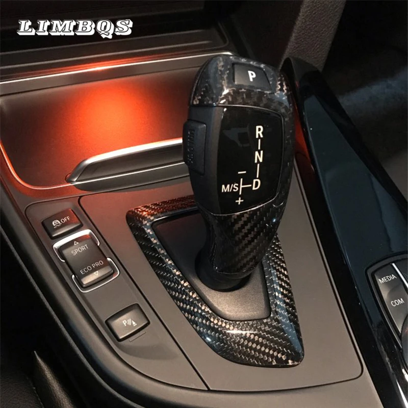 

Automatic speed gear shift knob head carbon fiber cover for BMW 1 2 3 4 5 7 series X3 X4 X5 X6 e81 e90 f20 f22 f30 f10 Styling