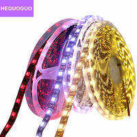 Black PCB 5050 LED Strip,DC12V,60LED/m,5m 300LED,IP20/IP65 Waterproof,RGB,Warm White,Red,Green,Blue,RGBW,RGBWW Flexible Strip