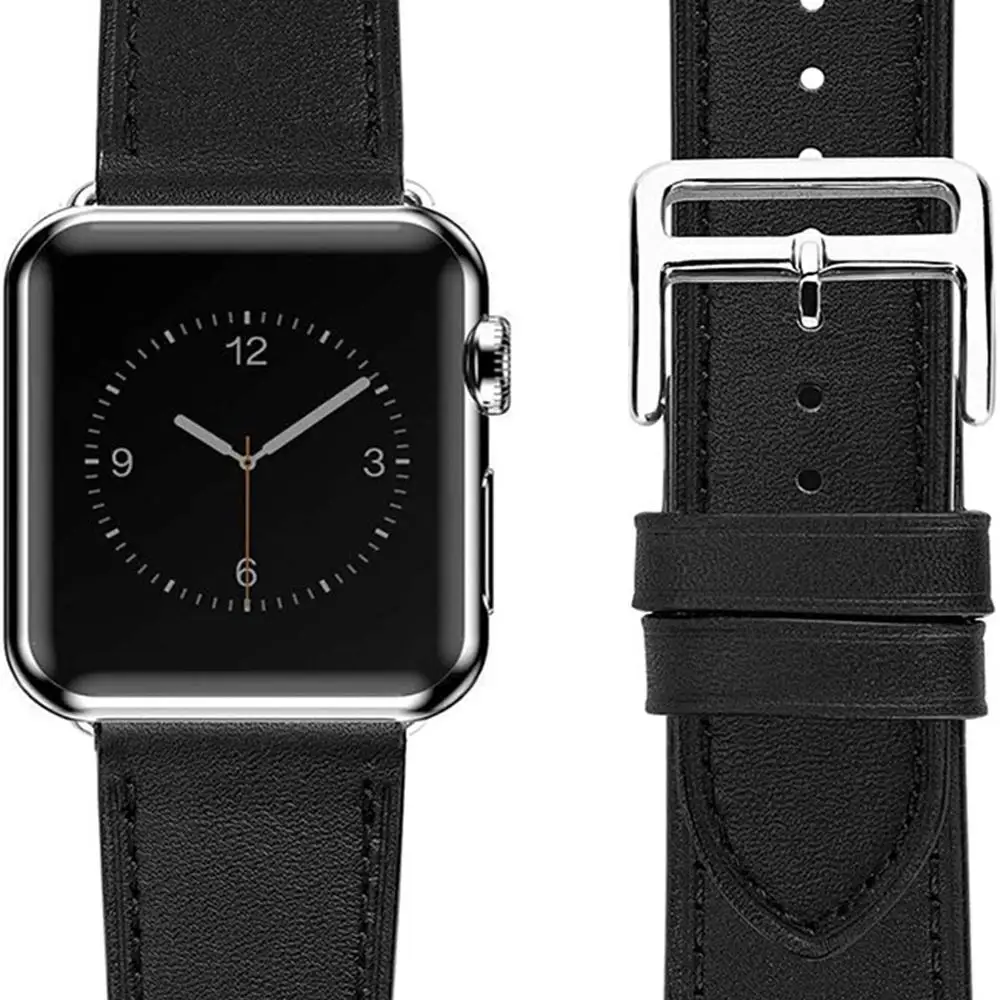 Leather Strap For Apple Watch Band 44mm 45mm 41mm 40mm 42mm 38mm Accessorie Wristband Correa Bracelet iWatch Series 7 SE 6 5 4 3