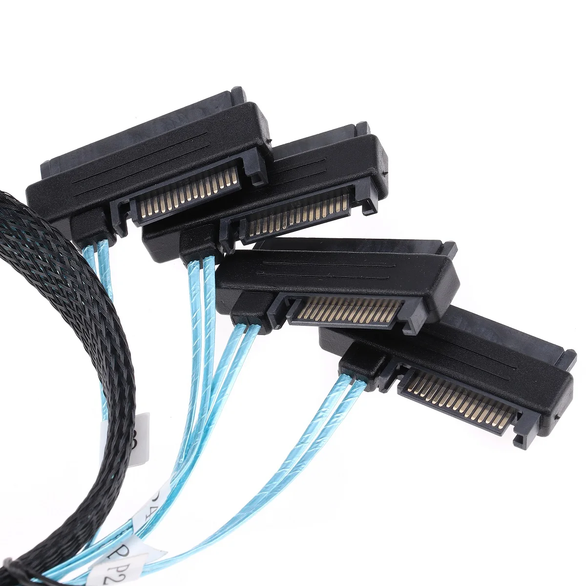 كابل داخلي صغير SAS 36P SFF 8087 إلى 4 SAS 29P SFF-8482 مع موصل كابل مقسم الطاقة SATA محرك الأقراص الصلبة