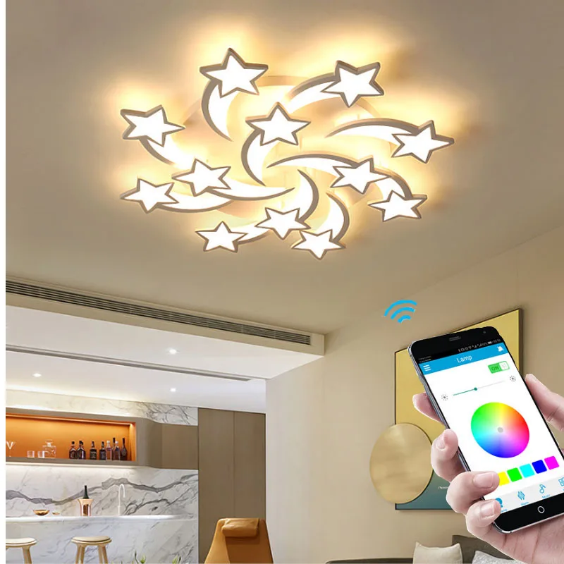 Modern bedroom ceiling chandelier living room lighting indoor chandelier kitchen lighting smart dimming lighting led chandelier