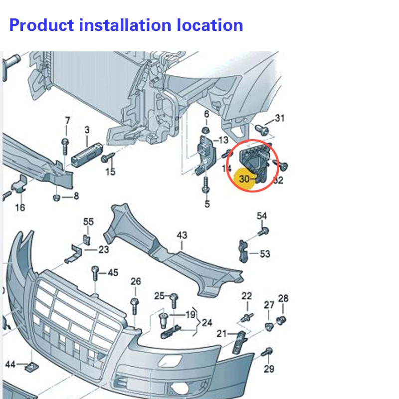 4F0807227 4F0807228 for Audi A6 C6 2005-2011 Front Bumper Lifting Lug Buckle Front Bumper Fixing Clip 4F0 807 227