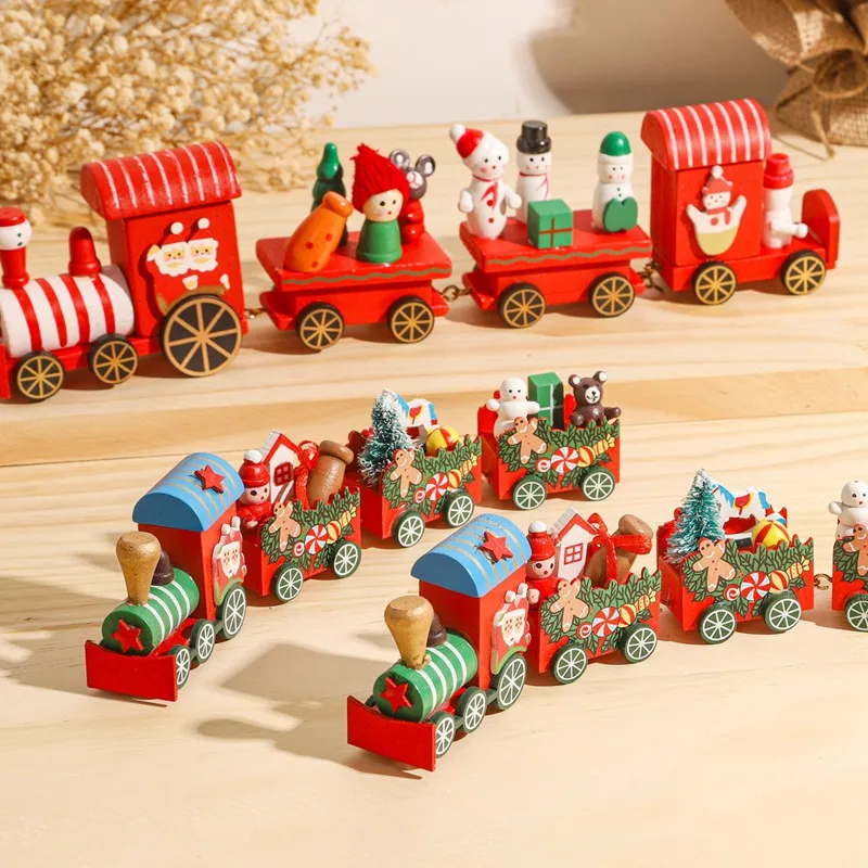 Merry Christmas Train Set Toy Presents Chrisrmas Home Decor Pendant Ornaments Christmas Gift for kids Navidad 2022 New Year 2023