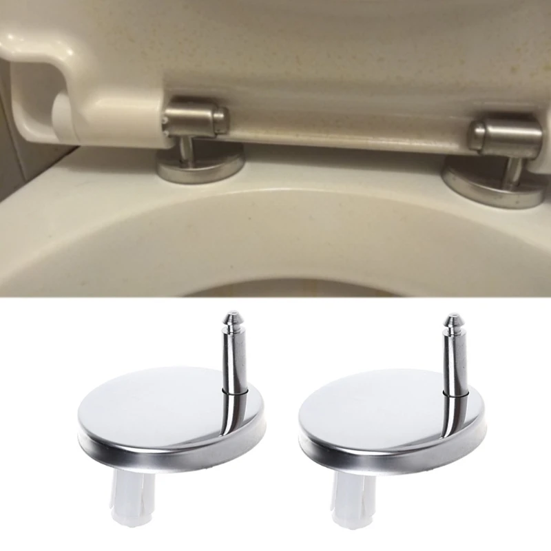 2Pcs Top Fix WC Toilet Seat Hinges Fittings Quick Release  Hinge Screw 50PB