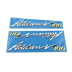 2 Pcs For Suzuki AddressV100 Address V100 Motorcycle Fuel Gas Tank Emblem Badge Decoration 3D Decal Petrol Cover Protect Sticker