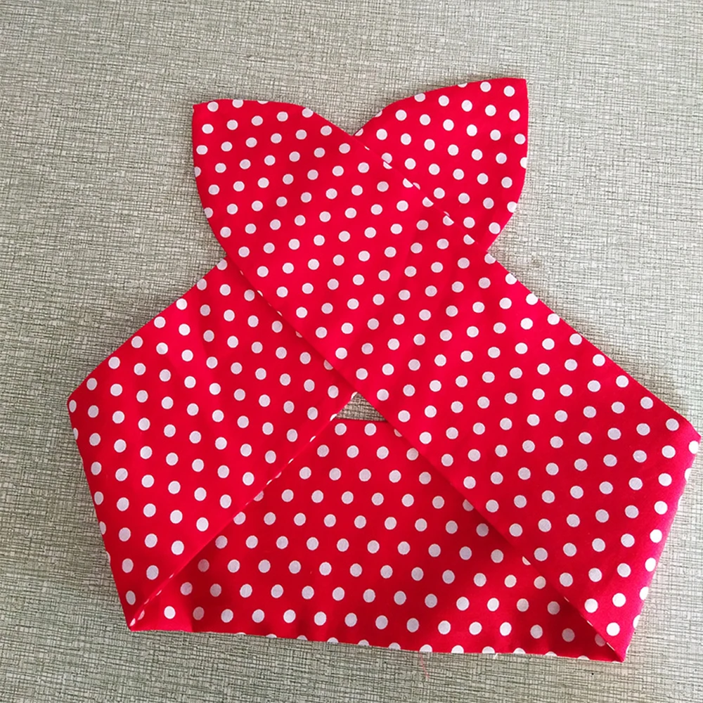 2023 Retro Women Vintage 50s Red Polka Dots Headband Hair Accessories Hairband Bow Rockabilly Pinup Hair Band