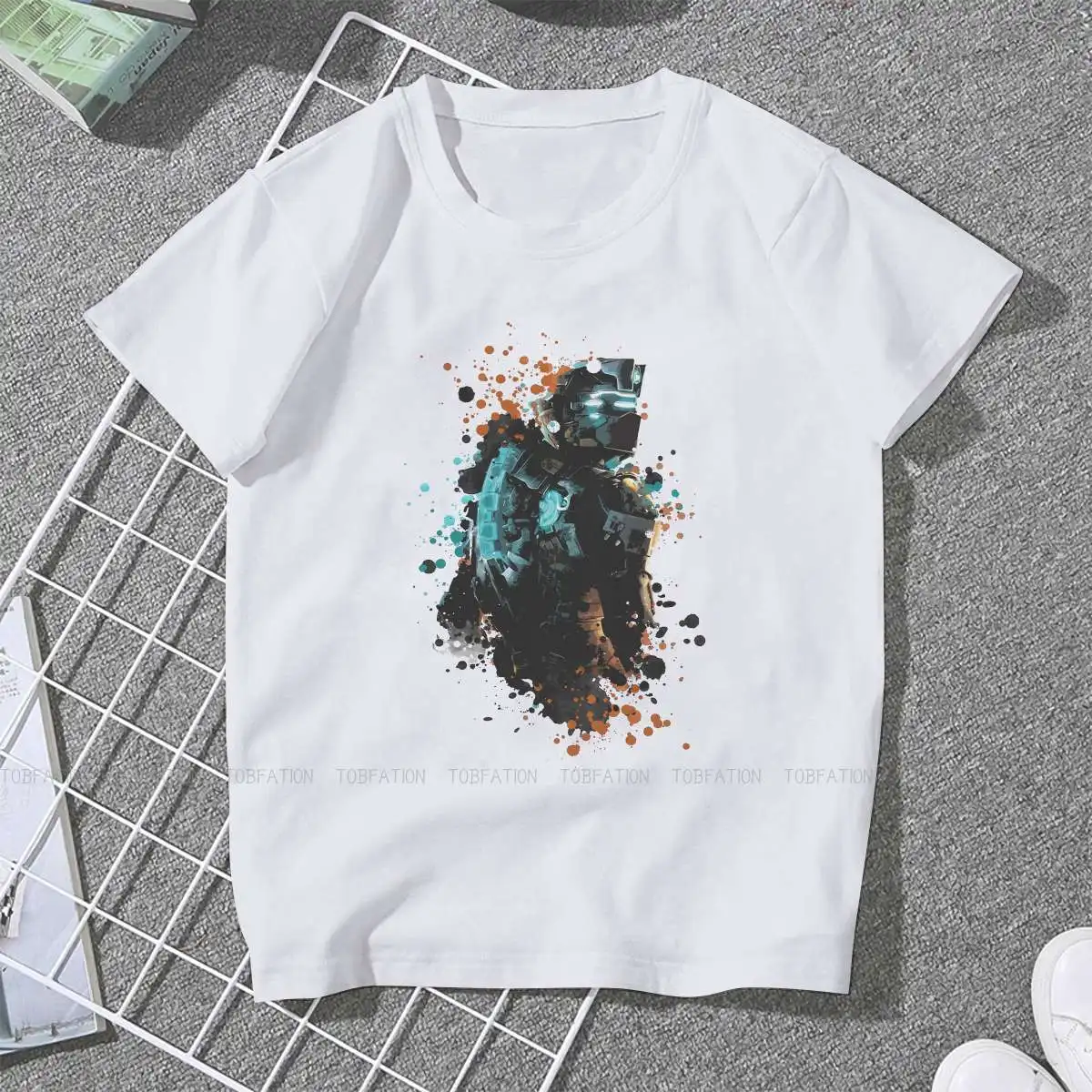 Dark Splatter Cute Girls Women T-Shirt Dead Space Video Game Blusas Harajuku Casual Short Sleeve Vintage Oversized Tops