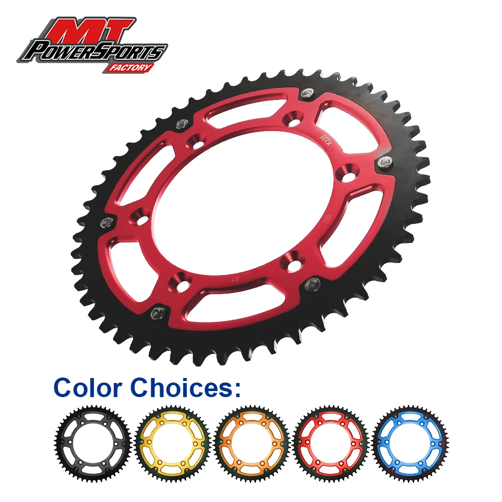 For Yamaha WR/YZ/YZF Honda XR Off Road Motorcycle Rear Race Chain Sprocket Of MTX Aluminium Alloy Modification Accessories