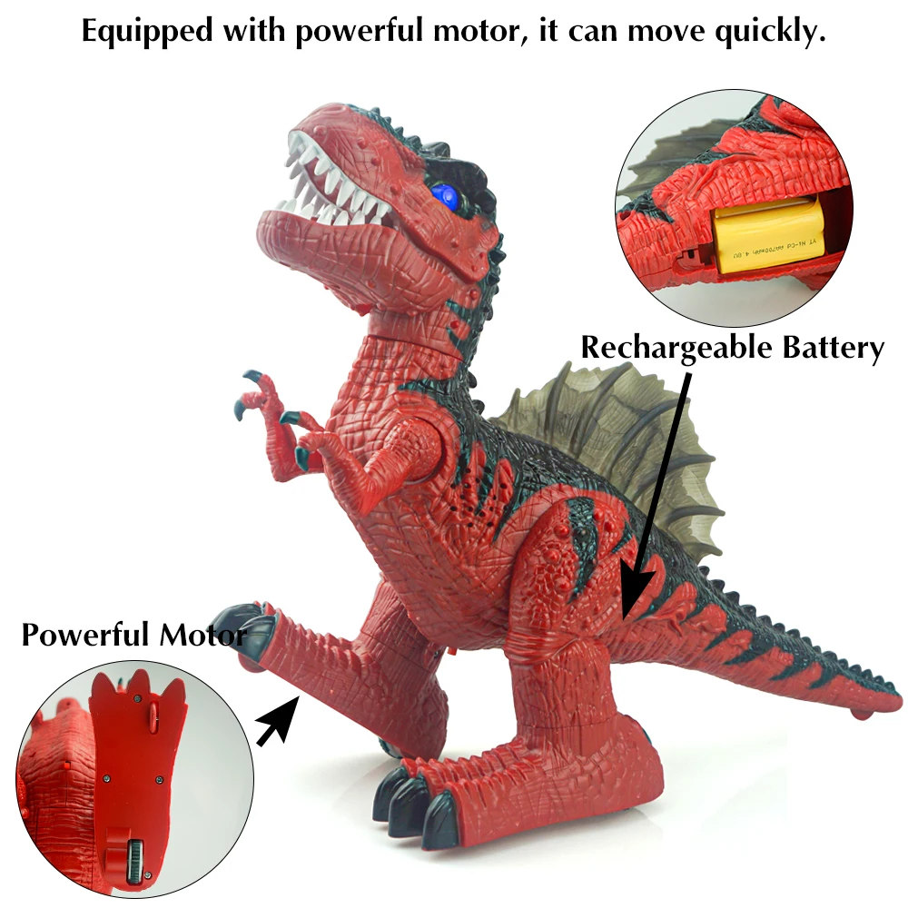 Fernbedienung Dinosaurier Spielzeug Elektro roboter Sound Licht intelligente Ausgrabung Jurassic Tiere Lernspiel zeug für Kinder