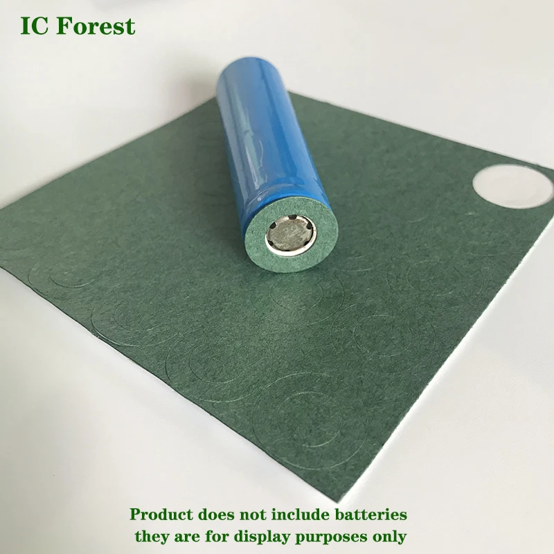 Junta de aislamiento de batería de iones de litio 18650, paquete de batería de papel de Barley, pegamento aislante de celda, almohadillas de aislamiento de electrodos de batería, 100 piezas