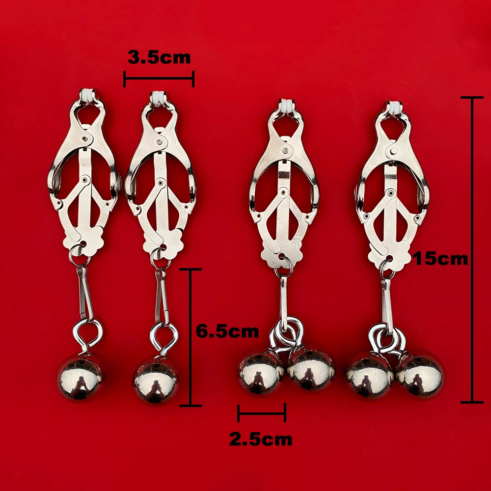 New Metal Nipple Clamps Sex Toys For Women Breast Heavy Balls Bdsm Nipples Clips with Pendant Adult Games For Couples SM Tools