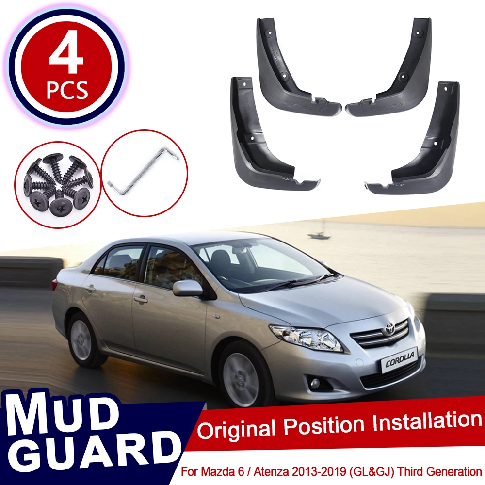 

4 шт. для Mazda 6 Atenza GL GJ 2013 ~ 2019 автомобиль брызговики спереди и сзади брызговик щитки Брызговики 2014 2015 2016 2017 2018