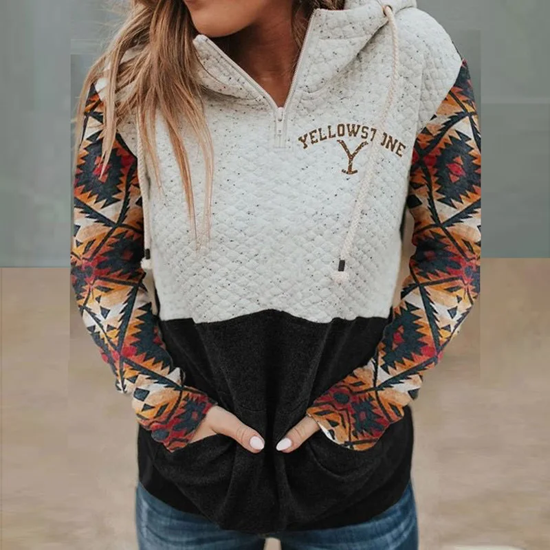 

Hooded Sweatshirt Women's Fashion Print Pullover Casual Hoodie Long Sleeve Street Wear Loose Oversized Beauty 2021 Fall Women