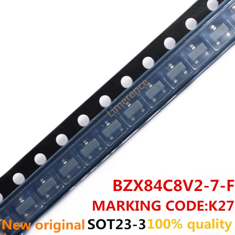 50PCS/lot BZX84C8V2-7-F SOT23 MARKING CODE:K27 