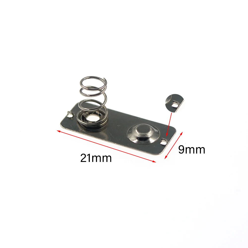 10pcs/ 21x9mm Replacement Metal Batteries Spring Contact Plate Silver For AA AAA Battery case