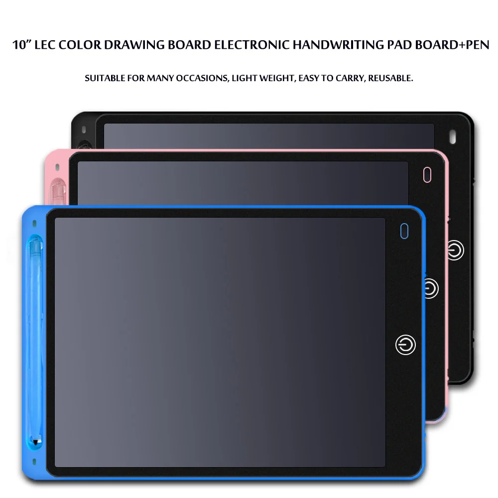10 inch leren tekentafel LCD-scherm schrijftablet speelgoed voor meisjes jongens tekentabletten elektronisch handschriftblok bord + pen