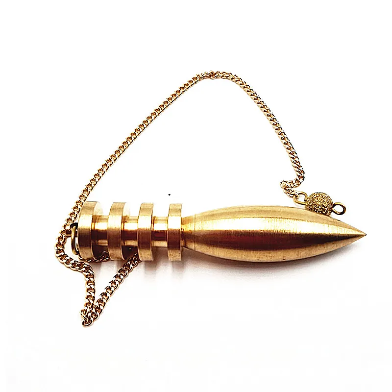 

New copper Metal Dowsing Pendulum for Reiki Healing Divinatio Pendent Spiritual Wicca Men Amulet Screw Shape Pendule Radiestesia