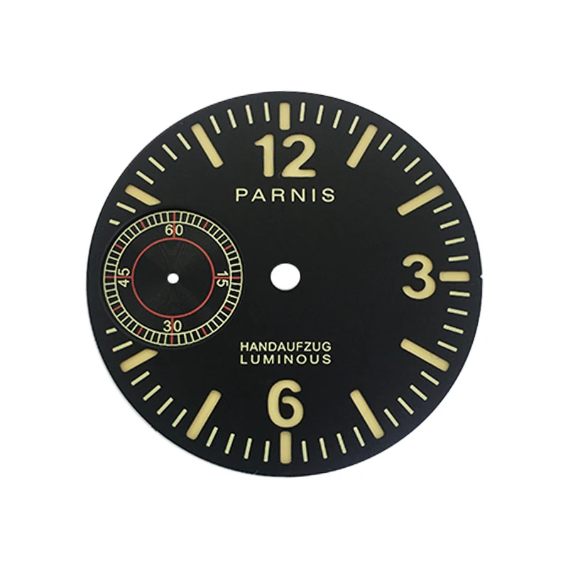 Parnis 36MM Watch Dial Parts Yellow Scale Fit For ST3600/ETA6497 Movement Men\'s Watches Face Accessories