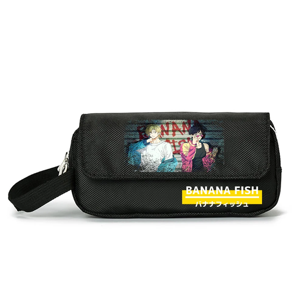 Banana Fish Large Pencil Bag Small School Pouch Anime Christmas Gift Bags Oxford Makeup Case Cartoon Organizer for Cosmetics