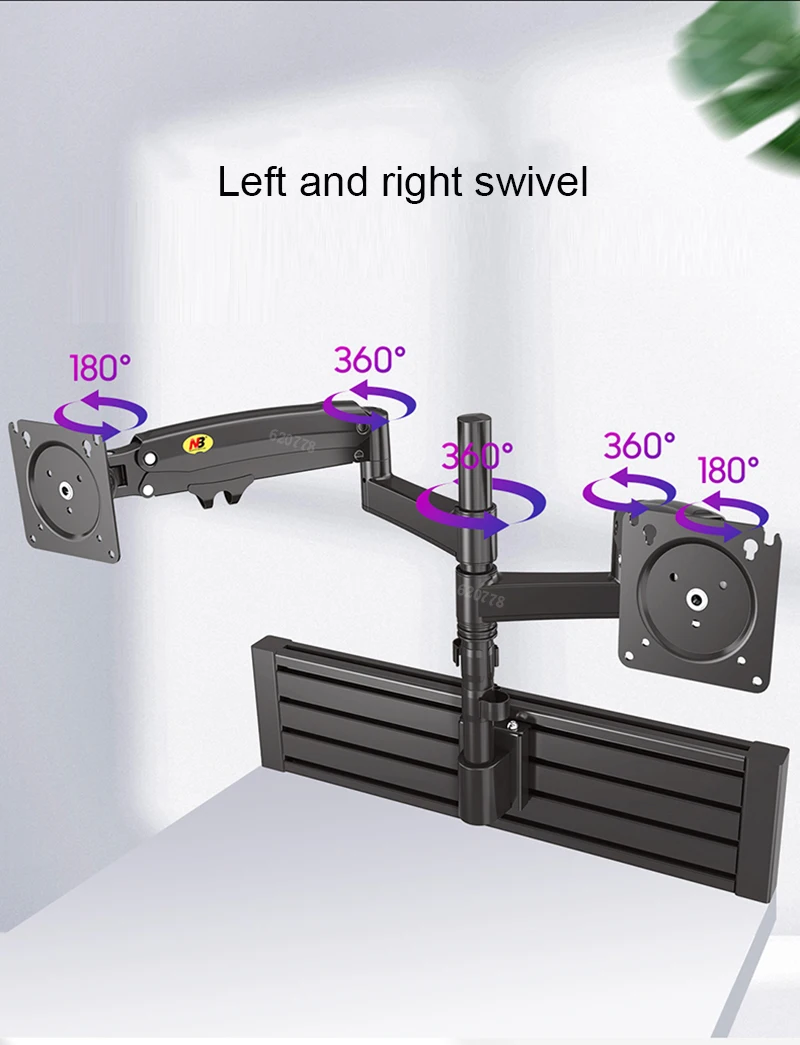 NB M80 podwójny uchwyt monitora ergonomiczny 22-32 \