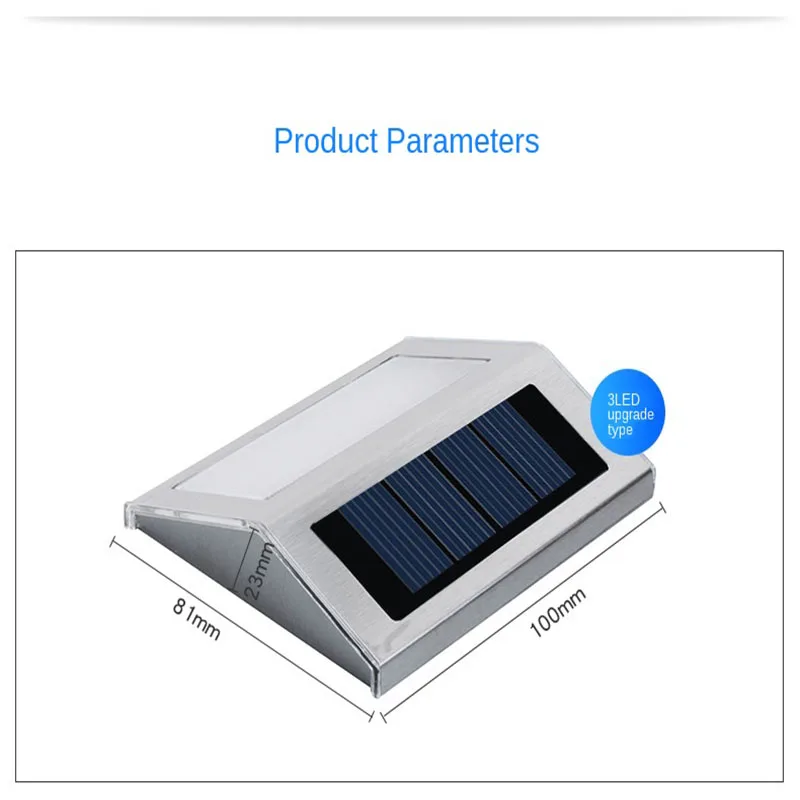 Imagem -05 - Luz Solar de Escada para Áreas Externas Quintal com Sensor de Rua