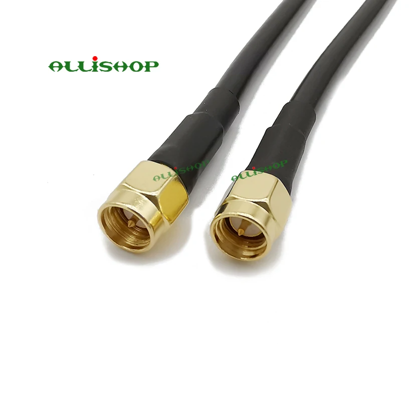 SMA Male to SMA Male LMR200 Coaxial Cable Pigtail Low Loss Double Shielded SMA Male Extension Cable 1-15Meter