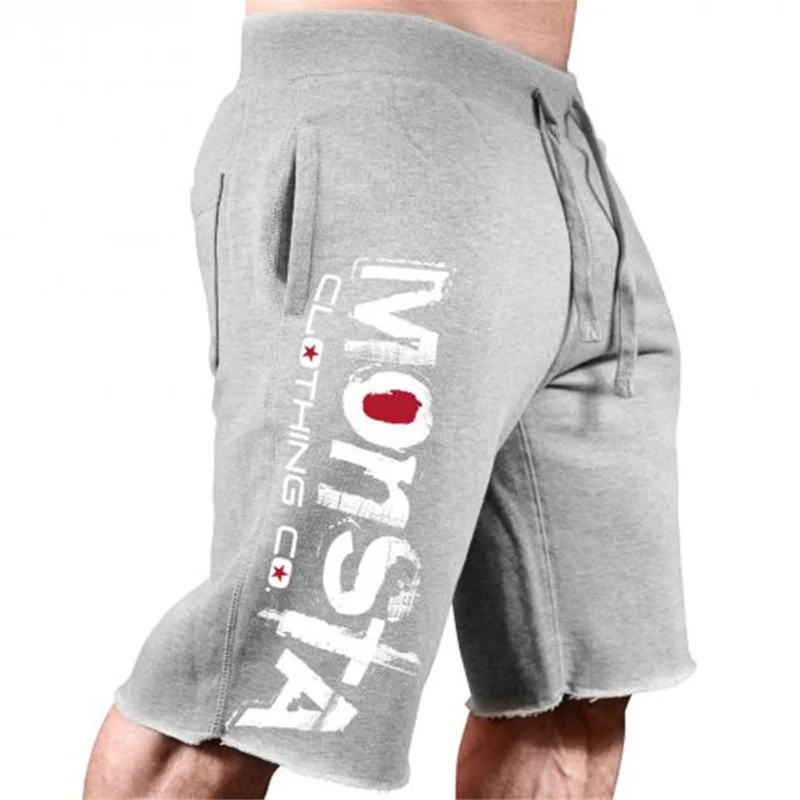 Men New Cotton Shorts Men\'s loose Short Trousers Fitness Bodybuilding Jogger Mens Brand durable Sweatpants Fitness Workout Short