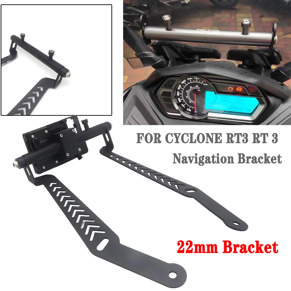 

FOR CYCLONE RT3 RT 3 Expansion Stand Multifunction Crossbar Motorcycle Phone GPS Mount Navigation Bracket USB Wireless Charging