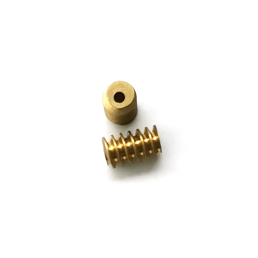 W6x10 2A 0.5M Copper Worm Gear Outer Diameter 6mm Hole 1.98mm Length 10mm Good Mechanical Metal Helical Pinion