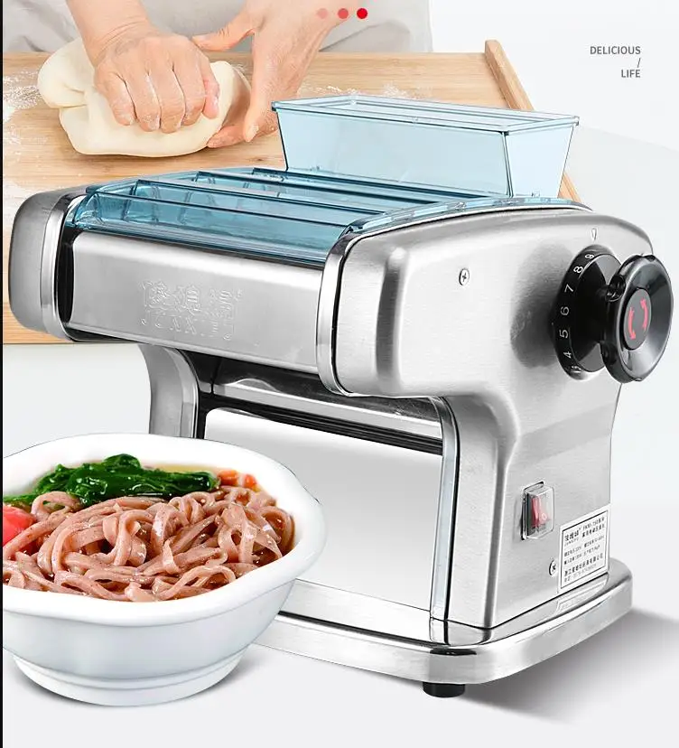 

220V Electric Noodle Maker Machine Multifunctional Electric Spaghetti Machine Press Dough Make Noodle Dumpling Wonton Skin