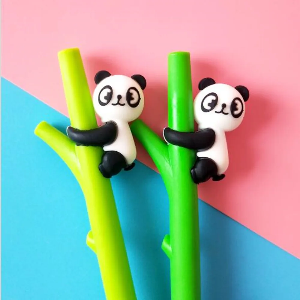 Ellen Brook 1 PCS Korean Stationery Cute Cartoon Pen School Fashion Office Kawaii Supply Panda Bamboo Animals Gel Pen