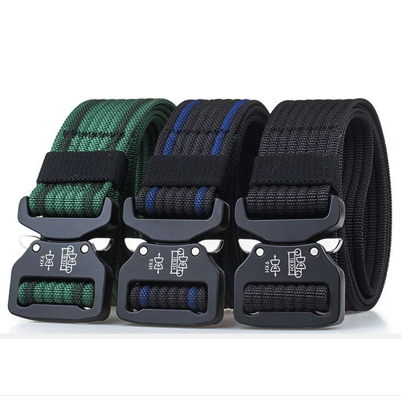 HSSEE Retro Tactical Belt for Men Metal Buckle Quick Release Police Military Army Belt Tight Nylon Outdoor Casual Belt Male Gift view 6