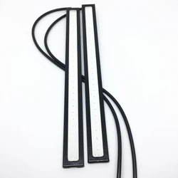2Pcs 17cm COB Daytime Running Lights Strip DRL LED Driving   COB LED Bar Aluminum Stripes Panel Car Working Lights DRL 12V