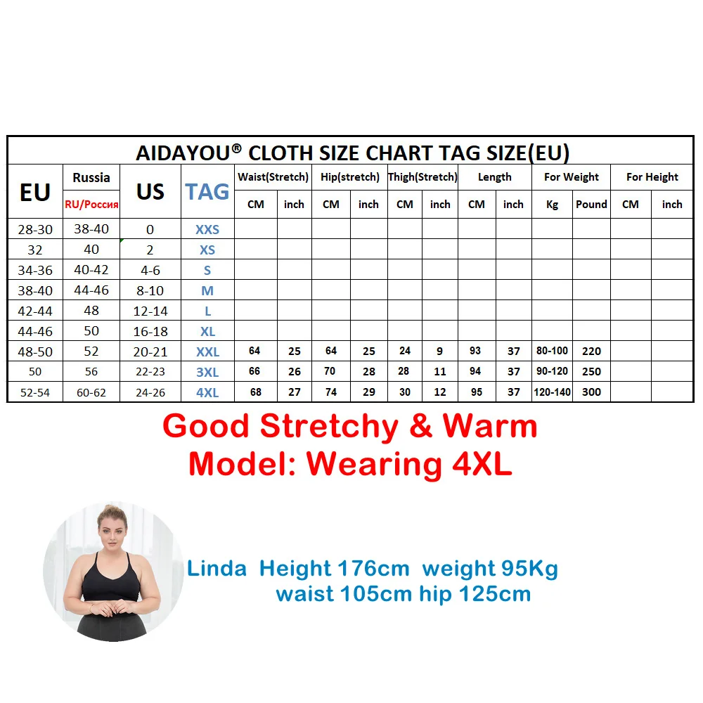 Womens Warm Fleece Lined Legging Plus Size 4XL Thermal High Waist Oversized Tights Support 150Kg ouc614