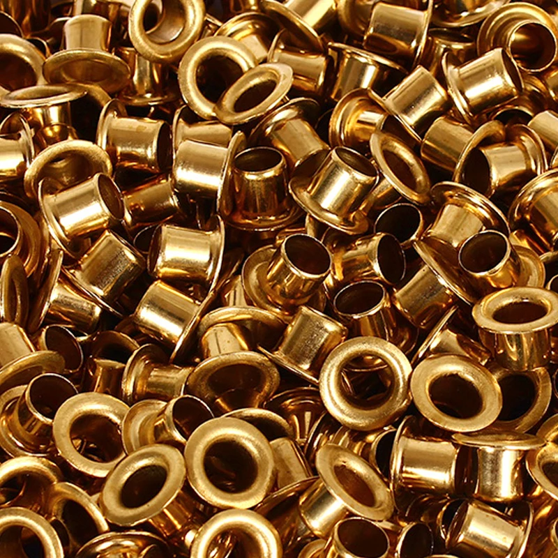 100 PCS Brass Metal Eyelets Hollow Rivet Nut Copper Through Hole Rivet Grommets Gb876 M0.9 M1.3 1.5 2 2.3 2.5 3 3.5 4 5 6mm