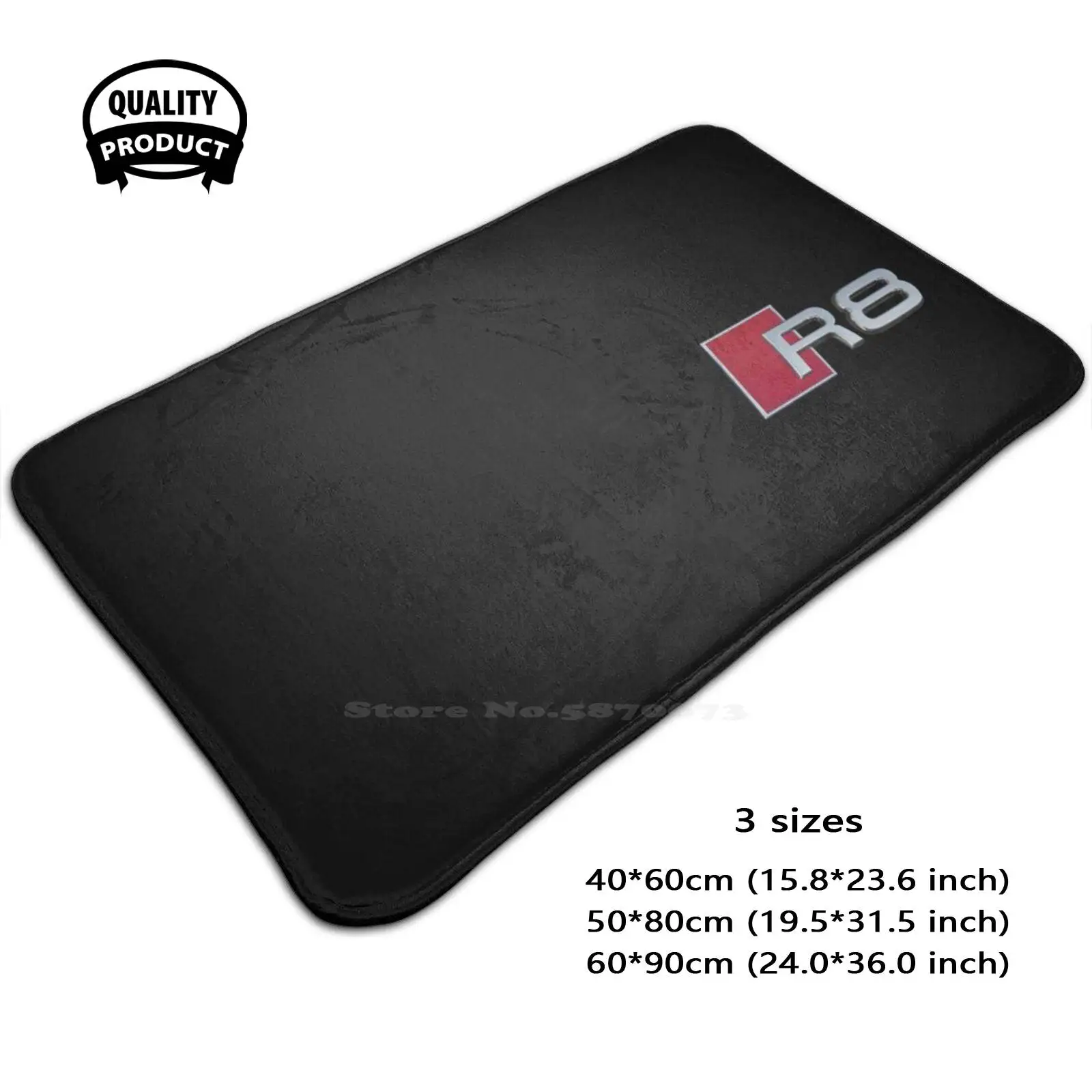 R8 Art Logo Soft Cushion Home Carpet Door Mat Car Rug Lover R8 Fan R8 Dream Stuff Ingolstadt Germany German Machine Mercdes Vs