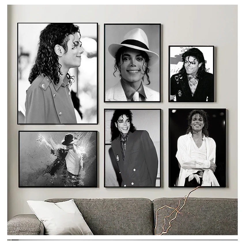 Black and white Wall Painting high Quality Decor Poster Wall Painting Home Decoration Michael Jackson posters Prints